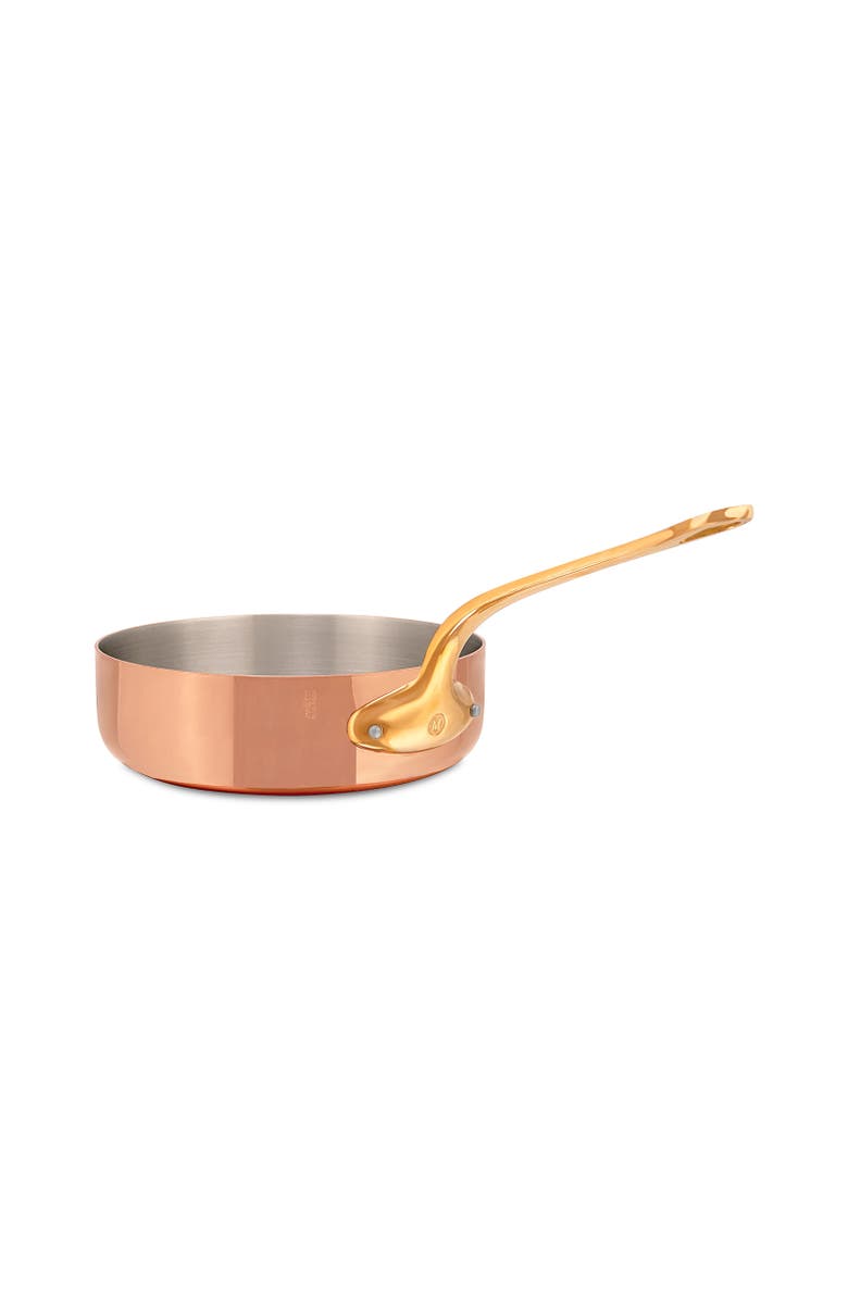 Mauviel M'Heritage M'200 B 3.3 Quart Saute Pan With Lid, Brass Handle, Alternate, color, Copper