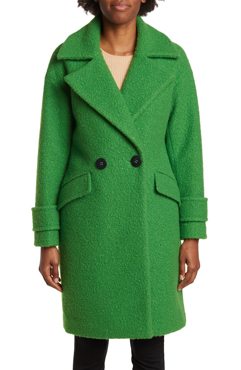 BCBGeneration Double Breasted Bouclé Coat, Alternate, color, 