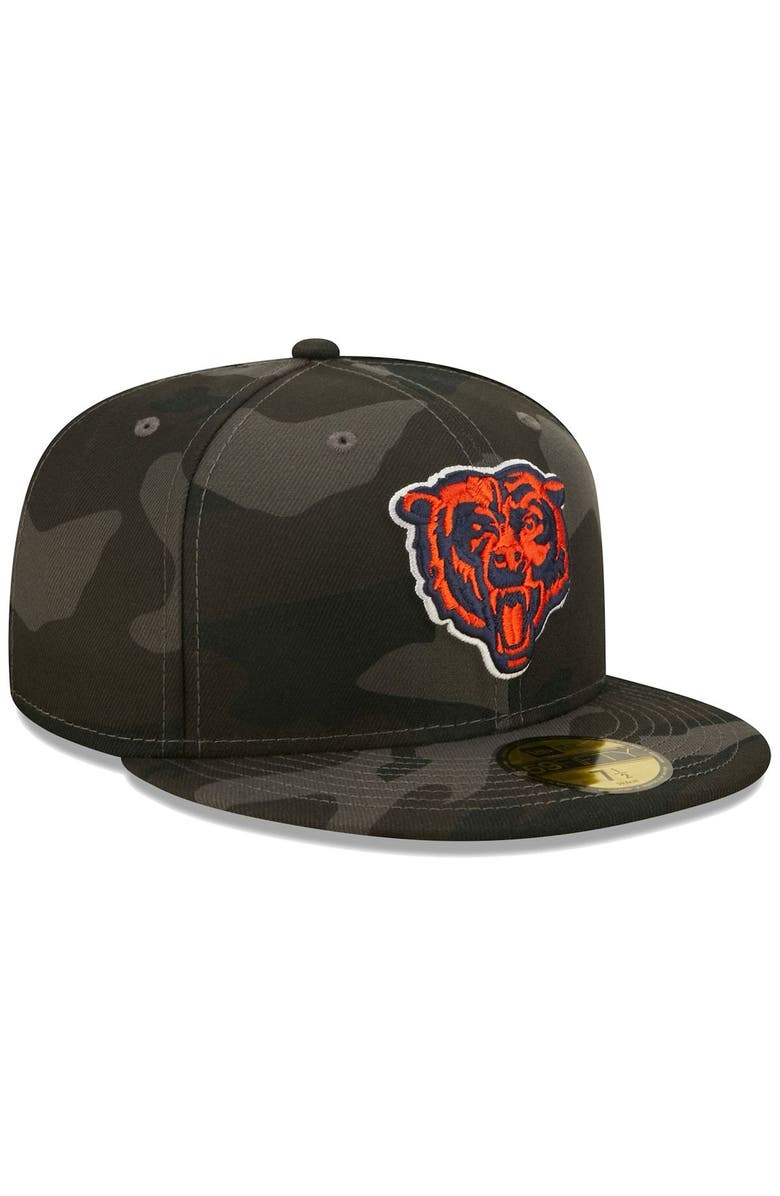 New Era Men's New Era Black Chicago Bears  Camo 59FIFTY Fitted Hat, Alternate, color, 