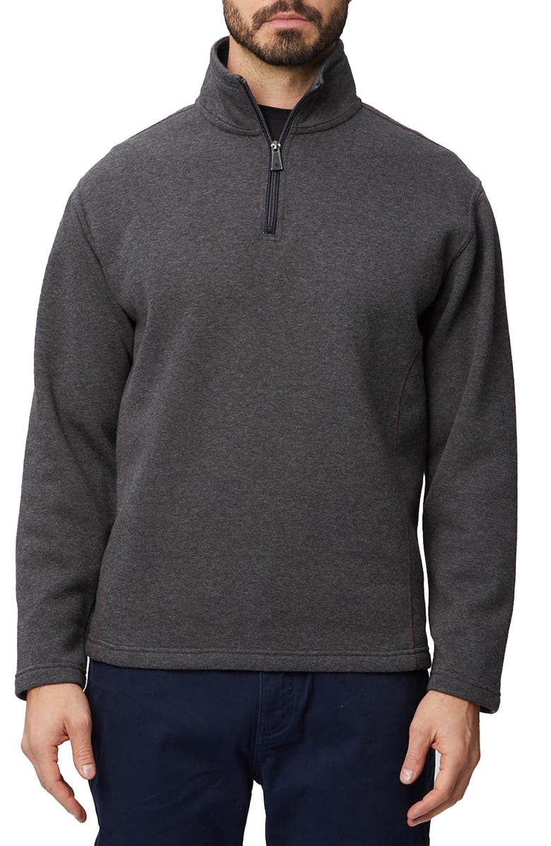 Rainforest Brushed Knit Quarter Zip Pullover, Main, color, 