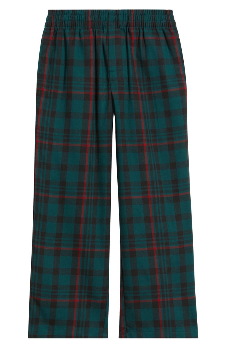Nordstrom Kids' Plaid Flannel Pajama Pants, Main, color, Green- Navy Gene Plaid
