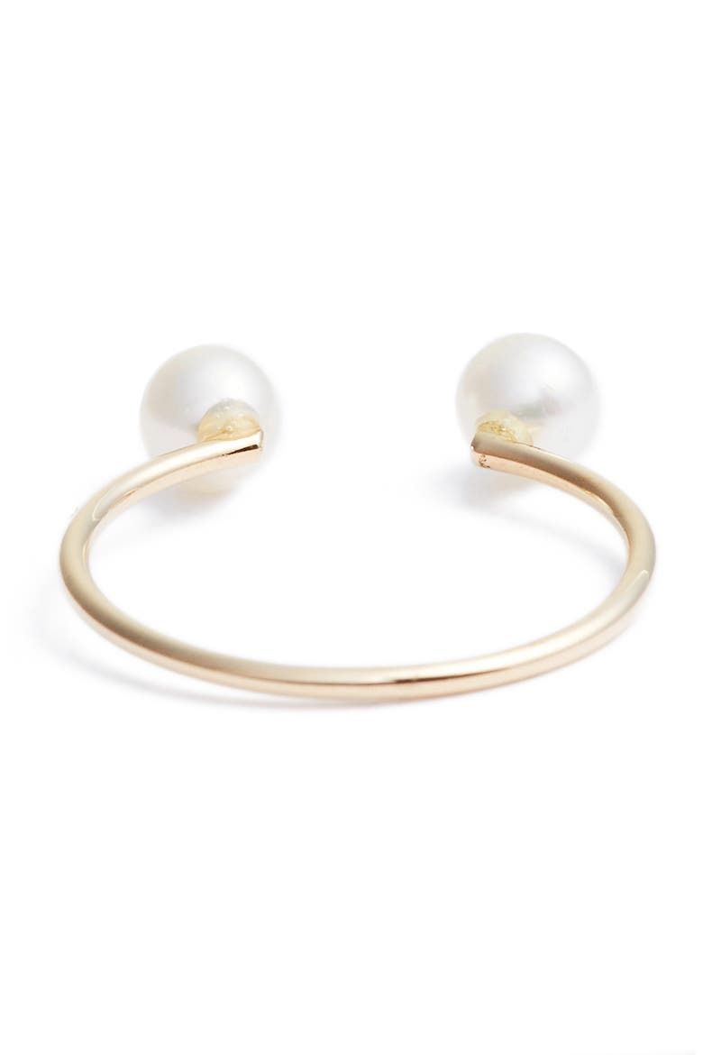 Skinny Pearl Open Ring, Alternate, color, YELLOW GOLD/ WHITE PEARL