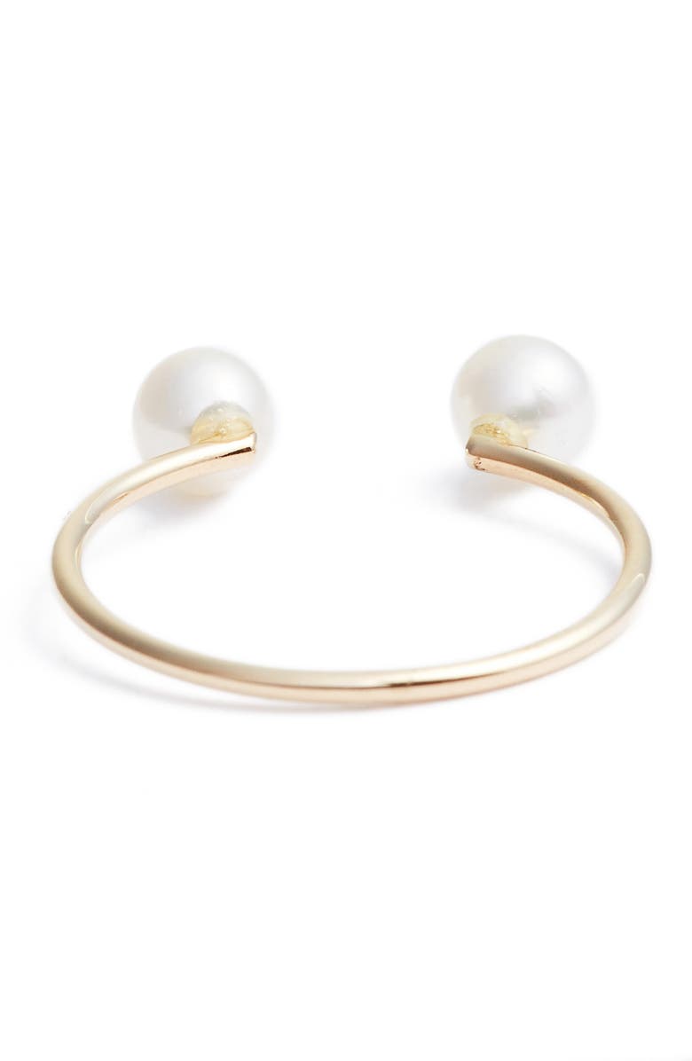 Poppy Finch Skinny Pearl Open Ring, Alternate, color,