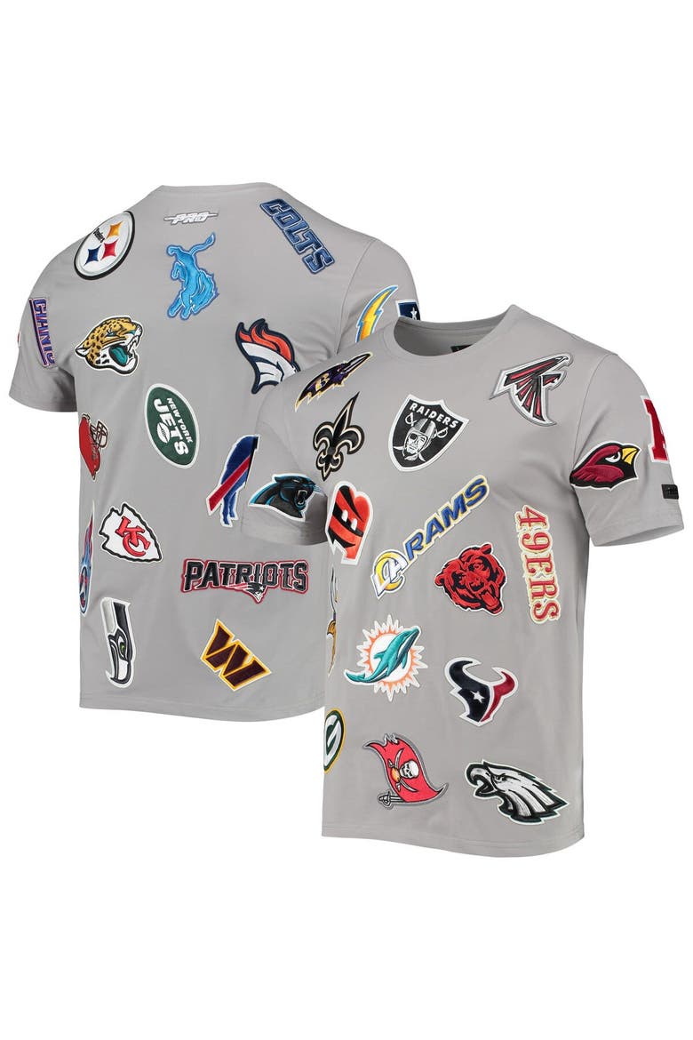 Men's Pro Standard Gray NFL League Wordmark T-Shirt, Main, color, Gray
