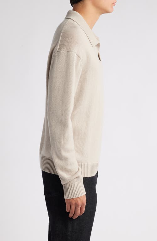 Frame Wool & Silk Johnny Collar Sweater In Gray