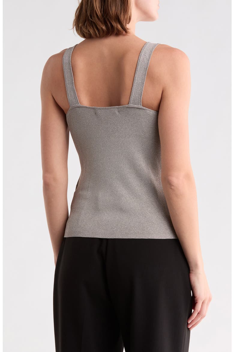 Metallic Blend Knit Tank, Alternate, color, BRIGHT NICKEL METALLIC
