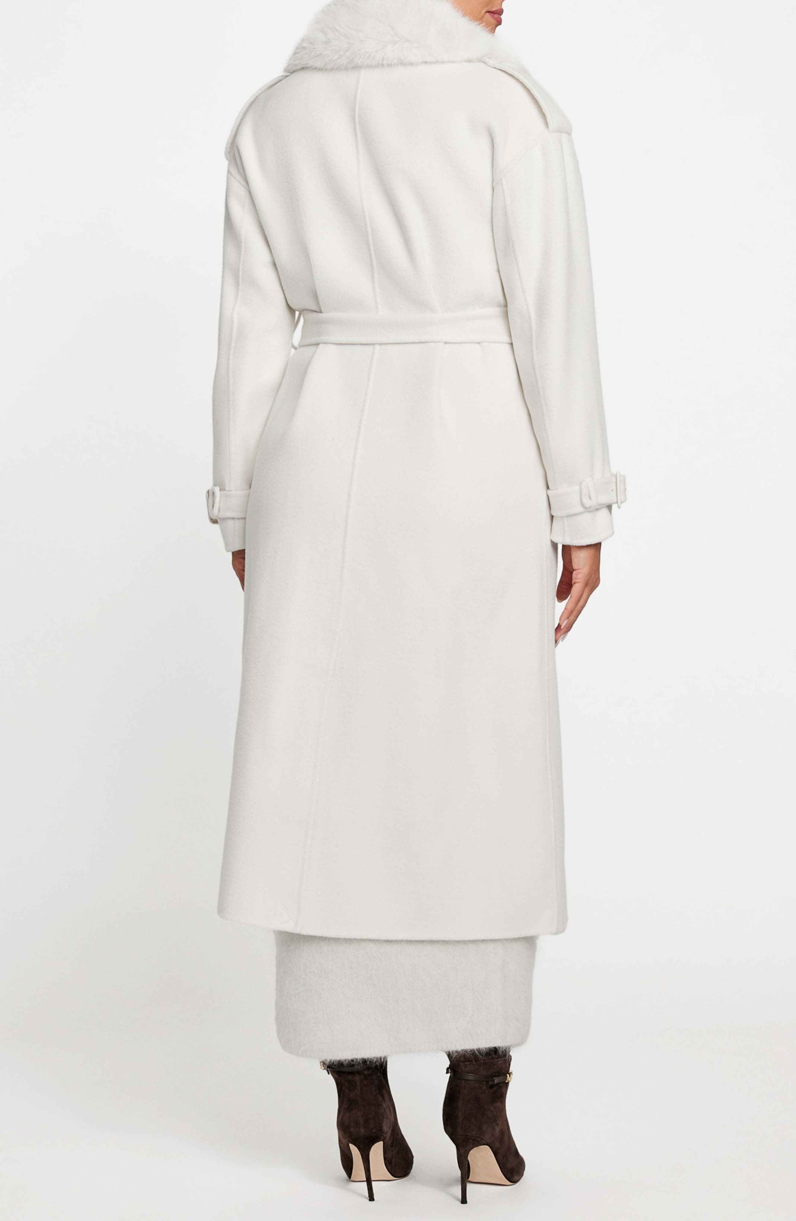 Ella Faux Fur Collar Double Breasted Coat - image 2