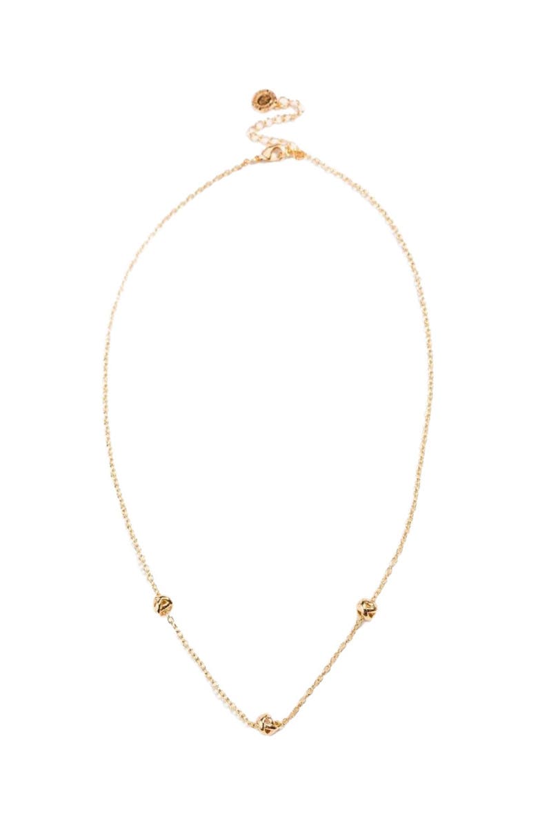 Hollywood Sensation Gold Love Knot Necklace, Alternate, color, Gold