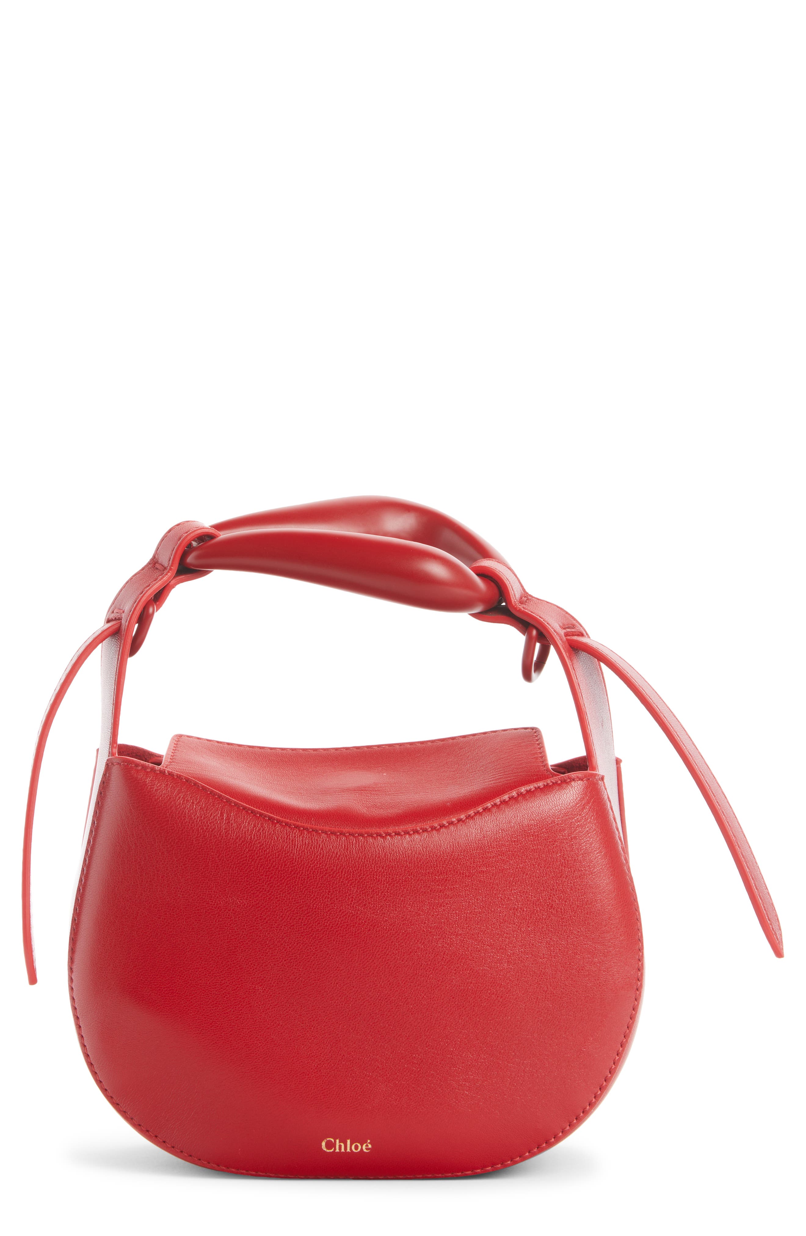 Kiss Leather Crossbody Bag, Main, color, RED CRUSH