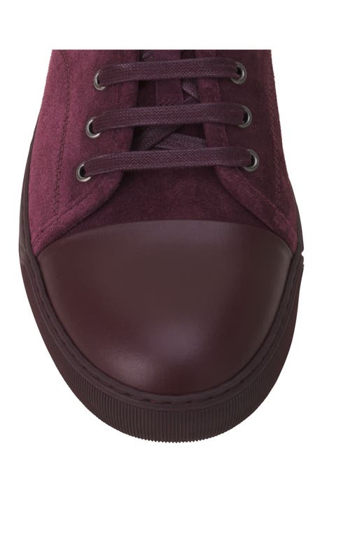 Lanvin Dbb1 Leather And Suede Sneakers In Purple