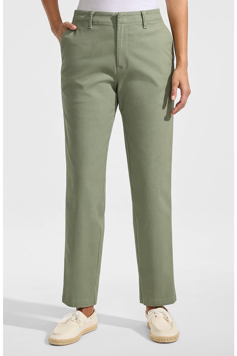 Mid Rise Classic Straight Leg Chino Ankle Pants, Main, color, Sage