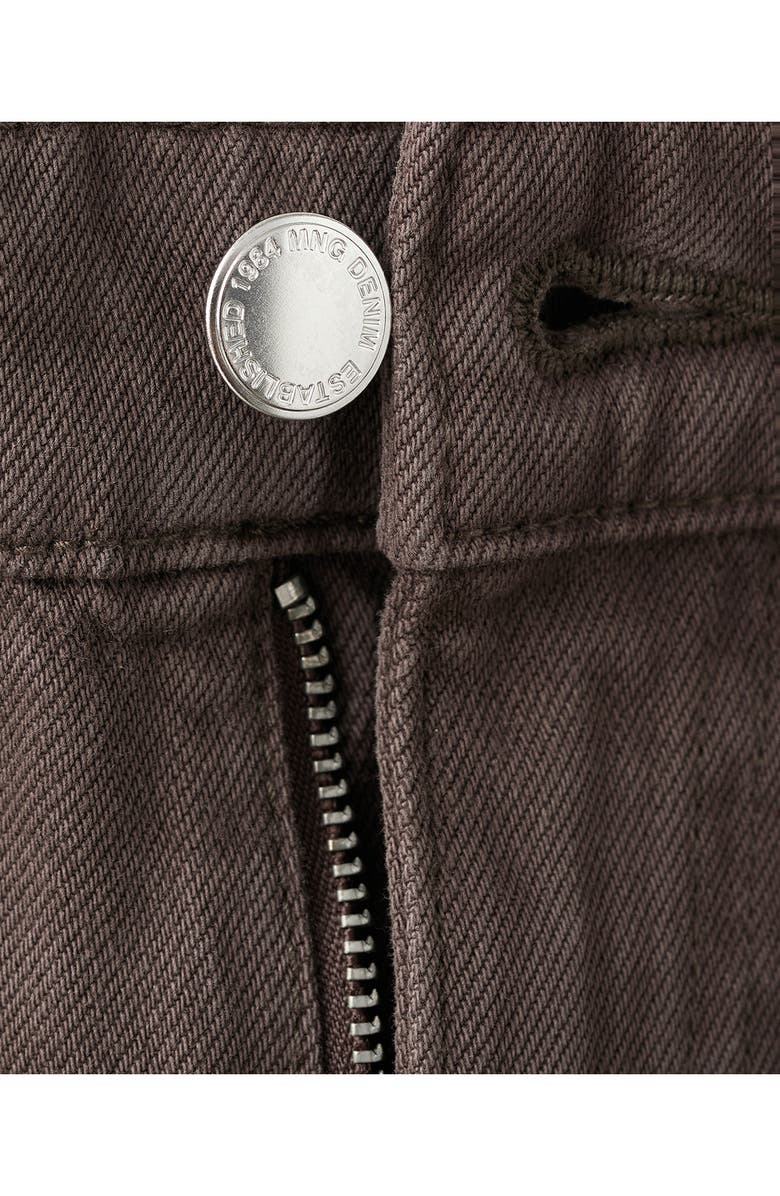 MANGO Belted Wide Leg Jeans, Alternate, color, Chocolate