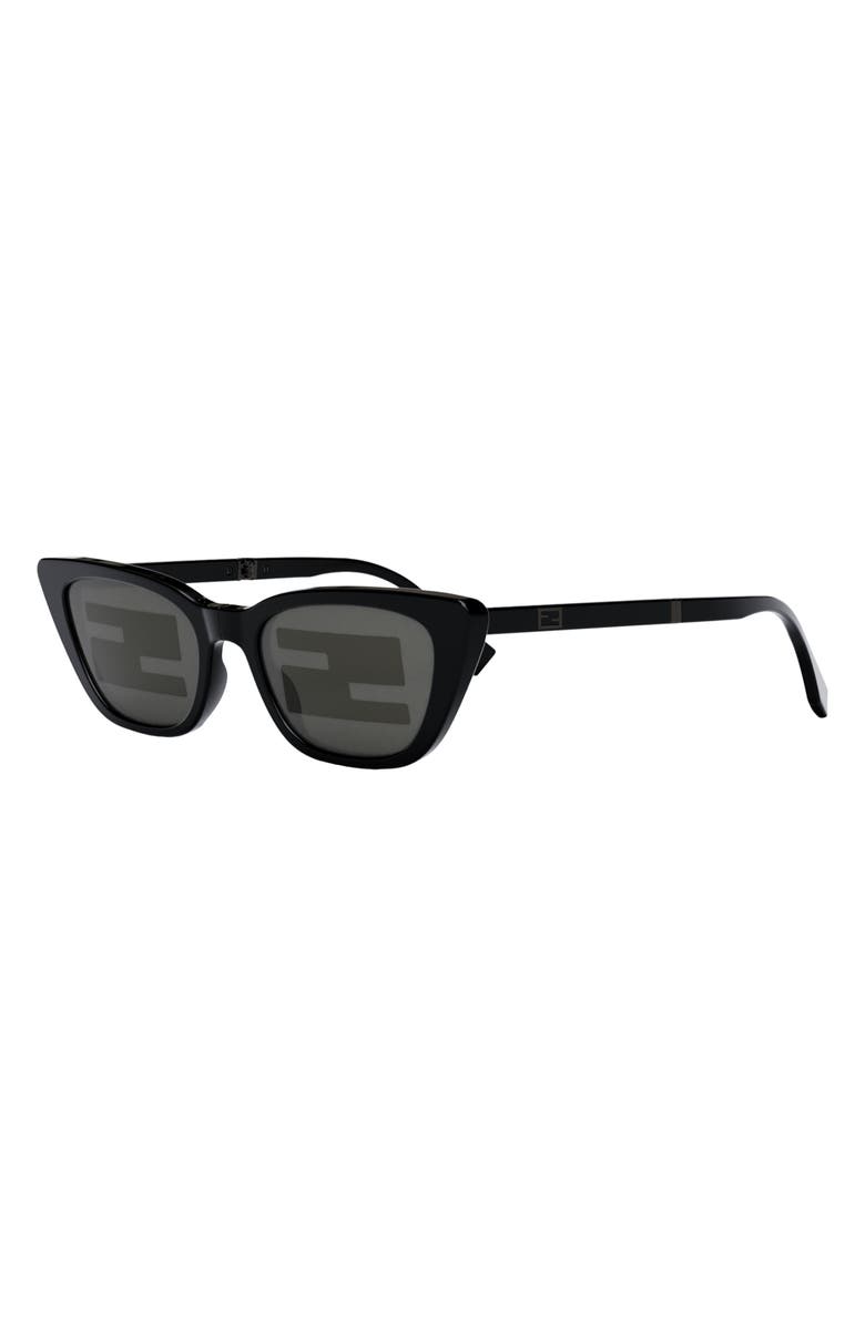 Fendi 'Fendi Baguette Anniversary 53mm Cat Eye Sunglasses, Alternate, color, 