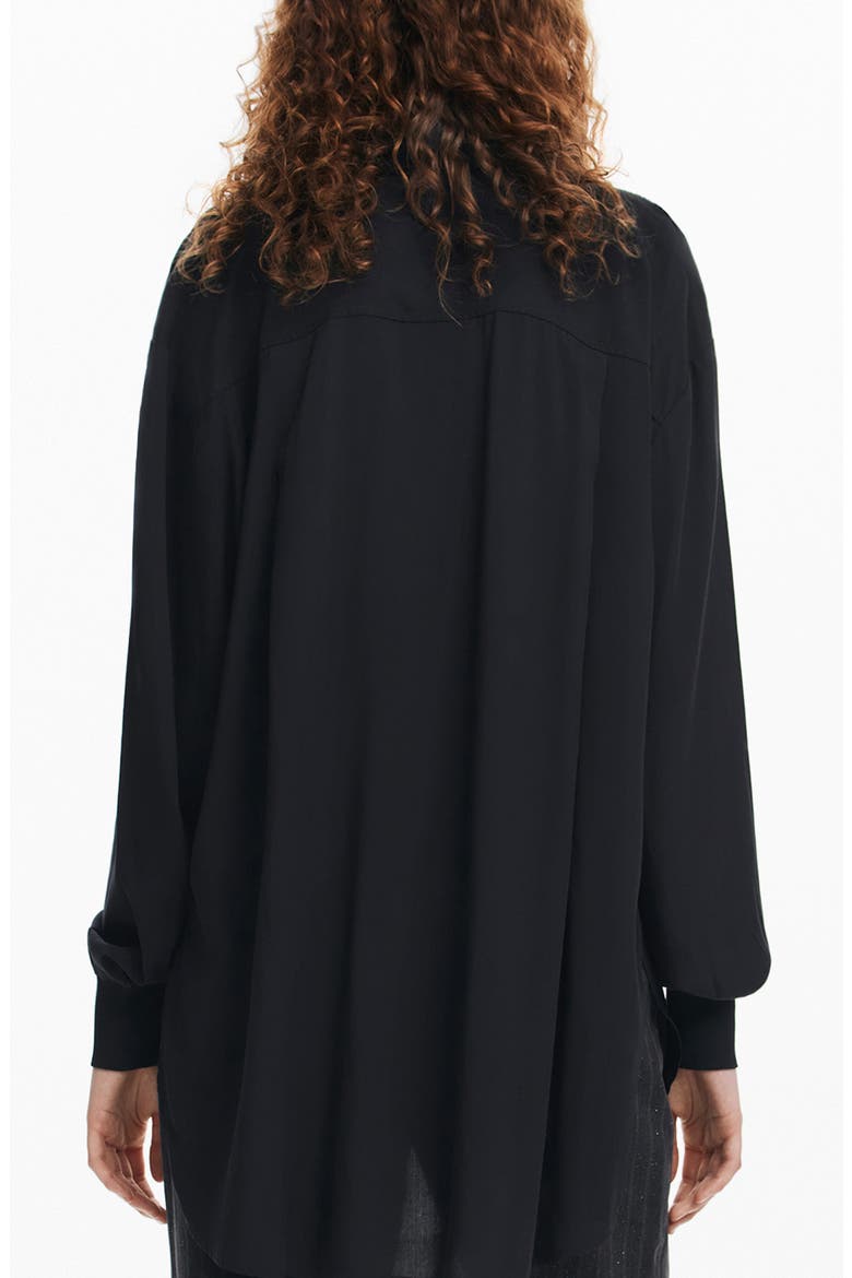 Cam Sapporo Sequin Fringe Pocket Shirt, Alternate, color, BLACK