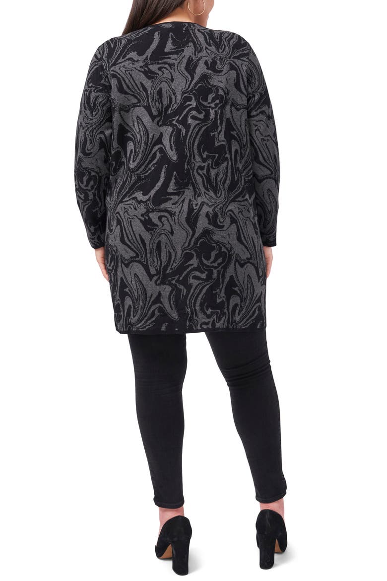 Open Front Knit Jacket, Alternate, color, RICH BLACK