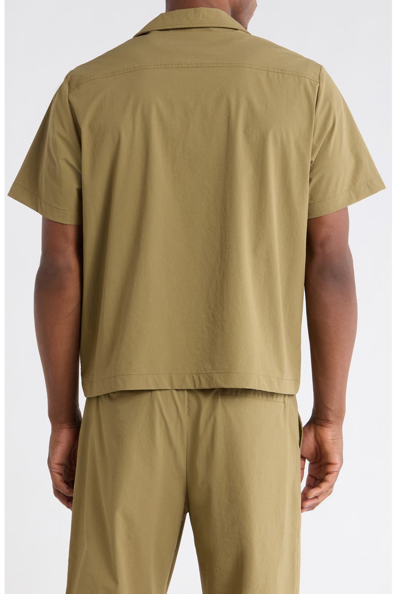 Tim Stretch Nylon Camp Shirt, Alternate, color, GREEN