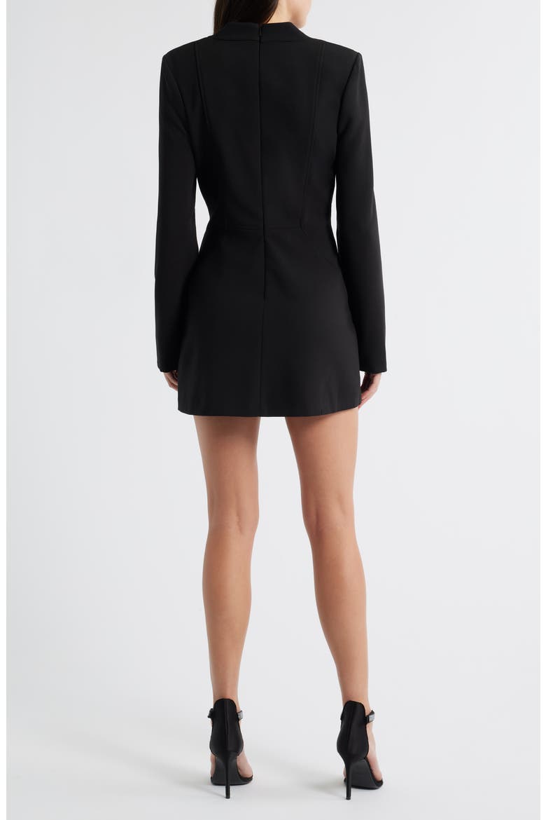 Kenna Long Sleeve Minidress, Alternate, color, BLACK