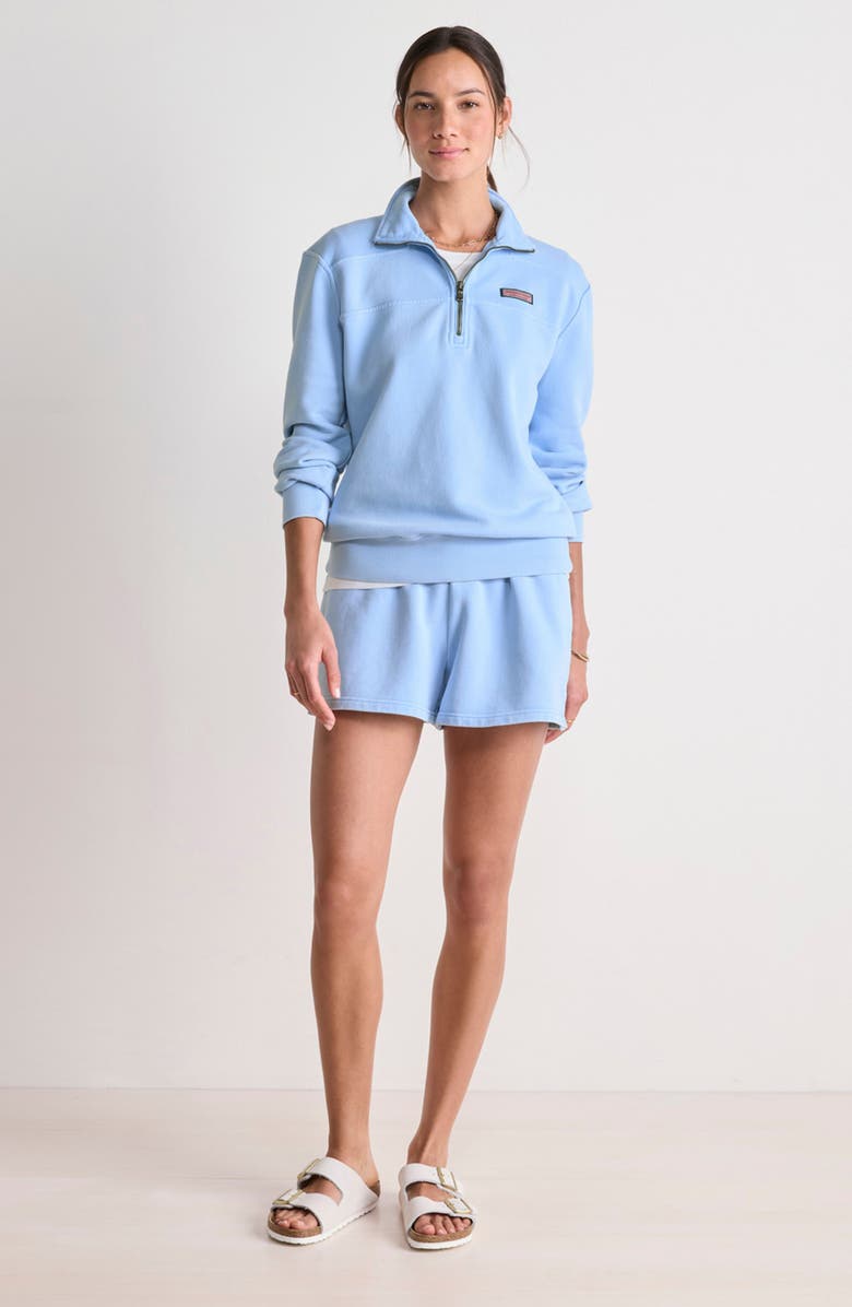 vineyard vines Kids' Garment Dyed Cotton Sweat Shorts, Alternate, color, Serenity Blue