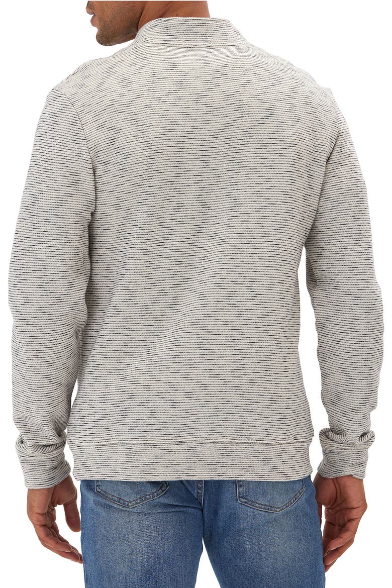 Felix Stripe French Terry Quarter Zip Top, Alternate, color, TAPIOCA / STARGAZER