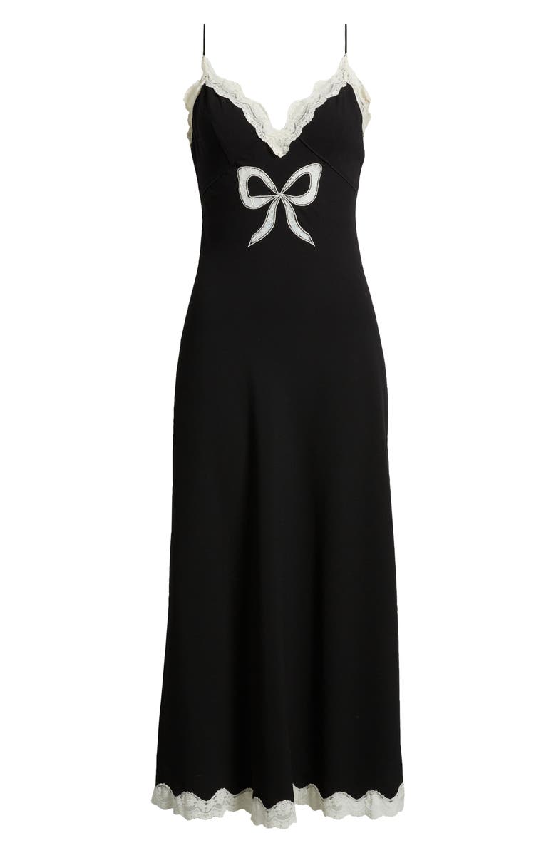 LoveShackFancy Manuela Lace Trim Maxi Slipdress, Alternate, color,