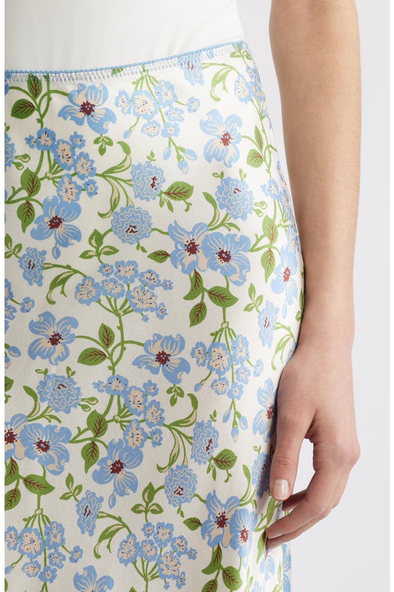Elowena Silk Skirt, Alternate, color, IVORY STRAWBERRY MOON FLORAL