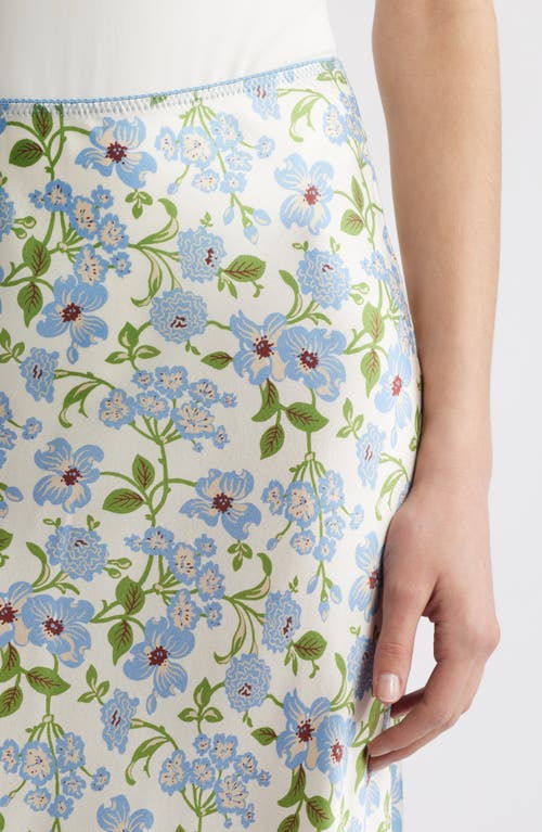 Doen Dôen Elowena Silk Skirt In Ivory Strawberry Moon Floral
