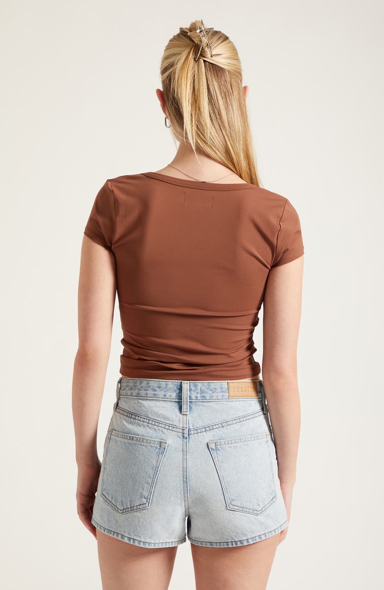 PacSun Ivy High Waist Denim Shorts, Alternate, color, Light Indigo