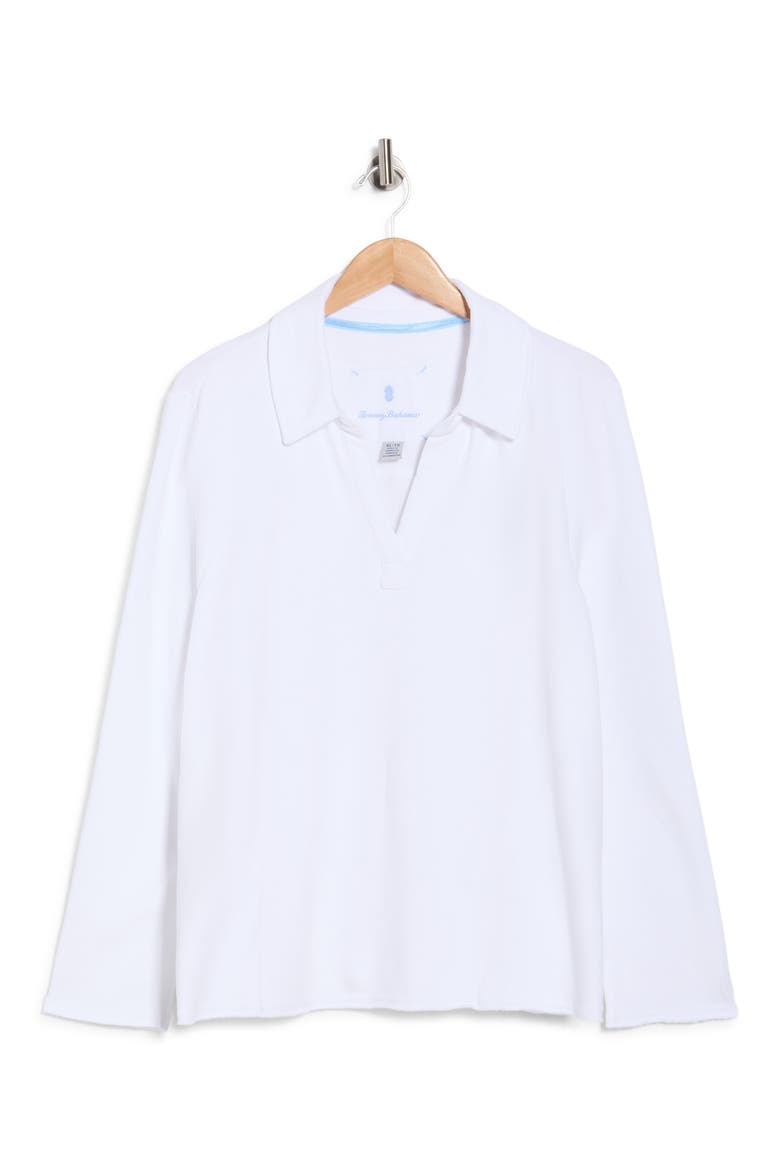 Marina Del Mar Long Sleeve Popover Top, Main, color, WHITE