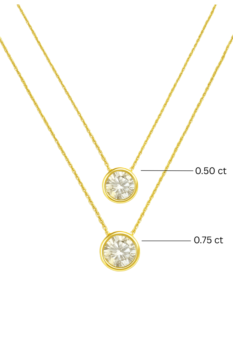 LuvMyJewelry Carlyle 14K Yellow Gold Round Lab Grown Diamond Pendant - 0.50 Ctw, Alternate, color,