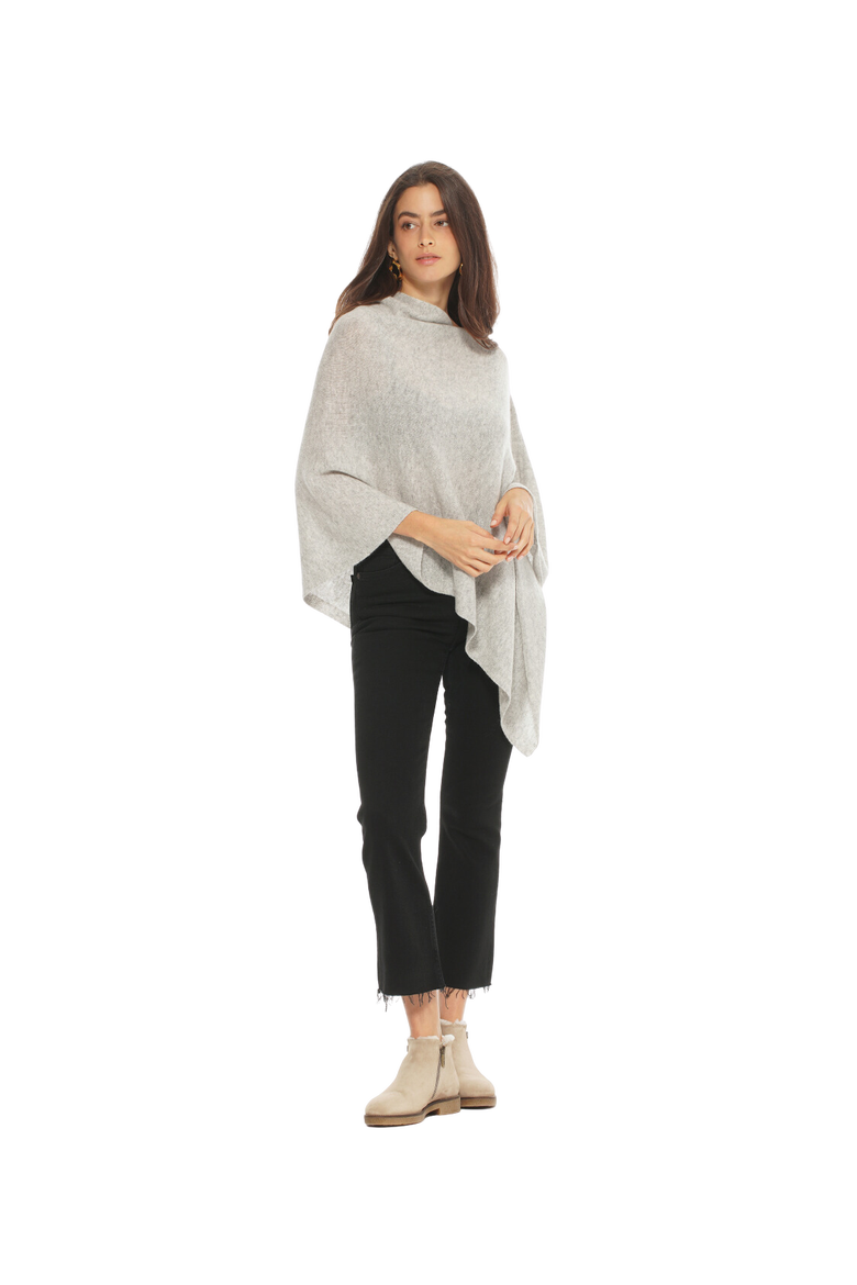 Essential Pure Cashmere Poncho, Alternate, color, Bordeaux