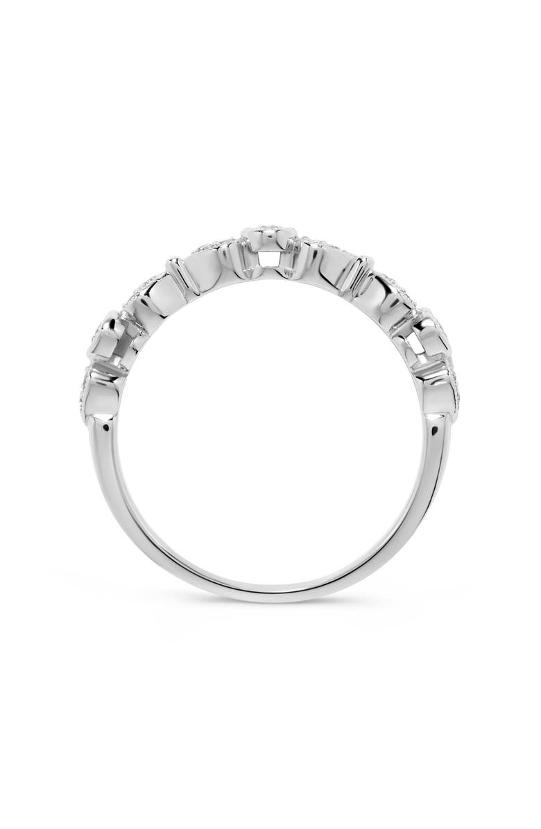 H.J. Namdar 14K White Gold Diamond Milgrain Stackable Ring, Alternate, color, White Gold
