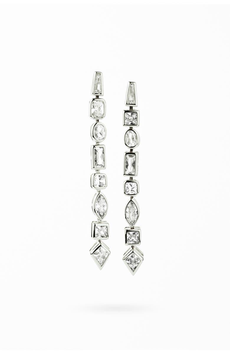 Zynnia Collective Facet Earrings, Main, color, Silver