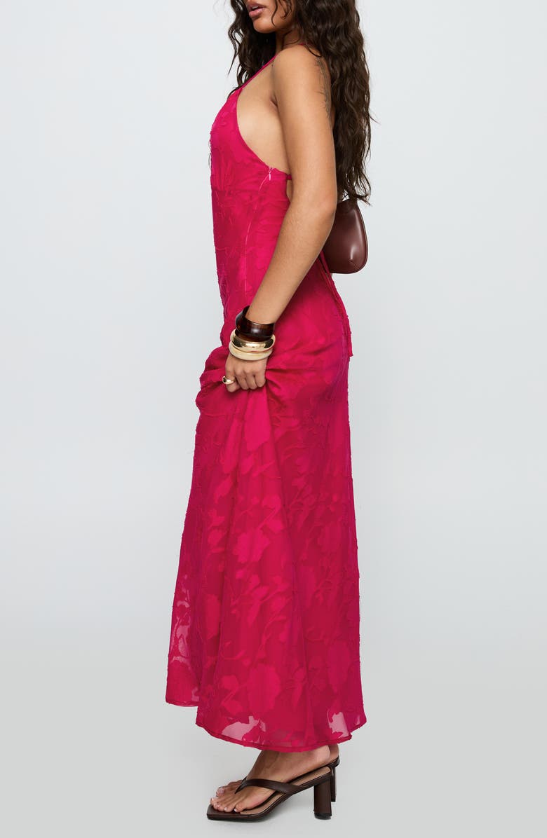 Princess Polly Magnetic Halter Gown, Alternate, color, Hot Pink