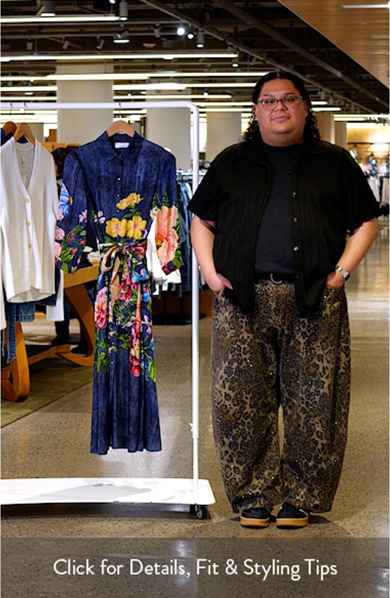 The Johanna Floral & Denim Print Dress, sales video thumbnail