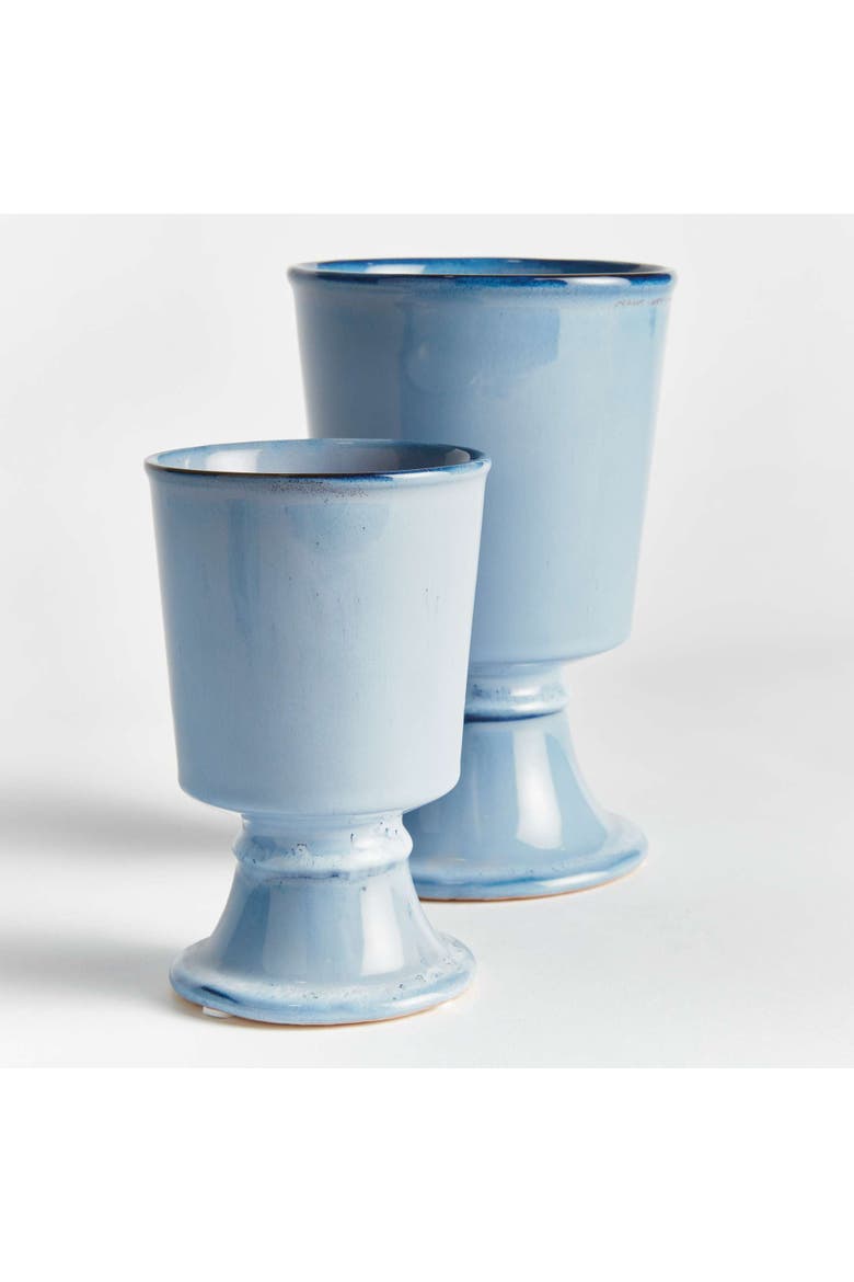 KELCY FOOTED CACHEPOTS Set of 2, Alternate, color, Blue
