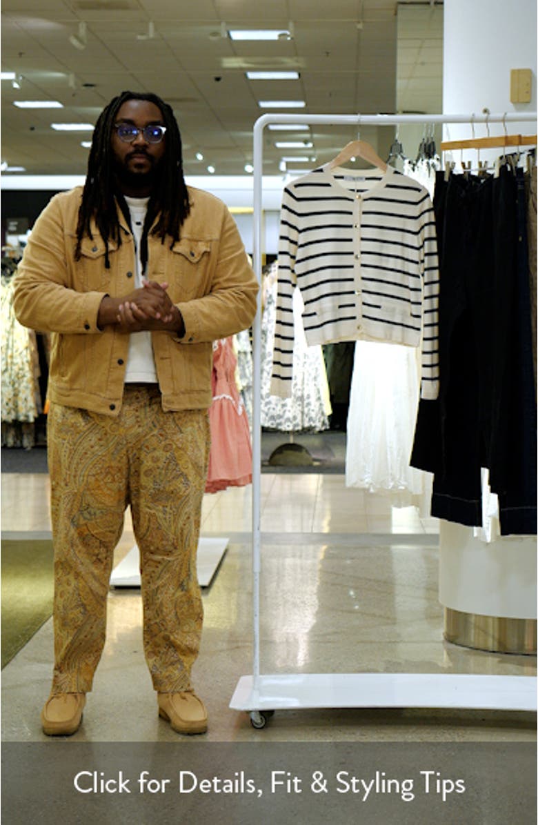 Stripe Button Front Cardigan, sales video thumbnail