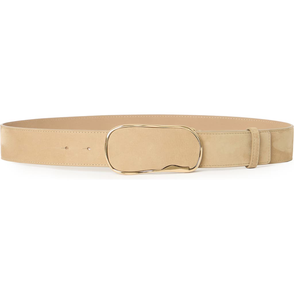 B-Low the Belt Jonah Nubuck Belt in Macchiato Gold at Nordstrom, Size Large