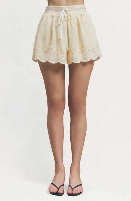 Nellie Floral Appliqué Shorts
