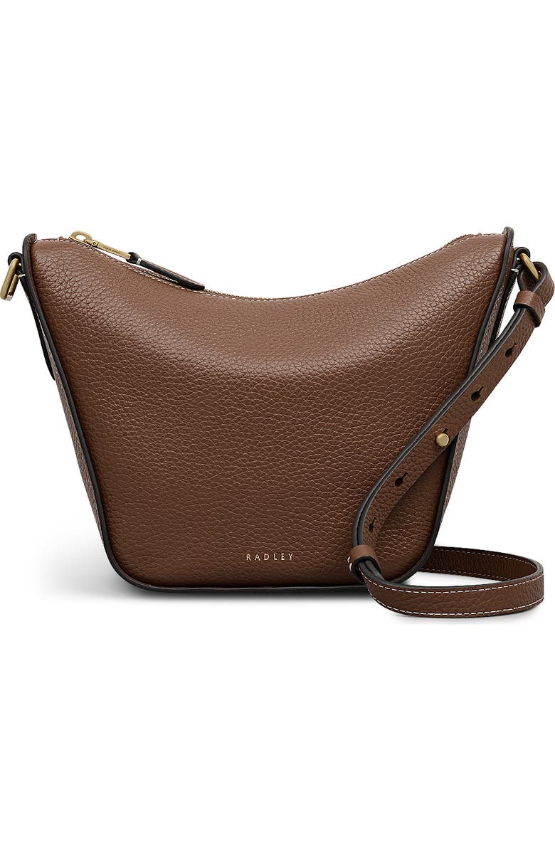 Radley Oak Street Small Ziptop Crossbody Bag, Main, color, Saddle