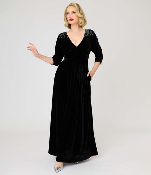3/4 Sleeve Batwing Maxi Dress