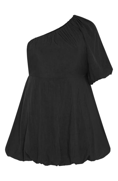 Shop City Chic Mercy One Shoulder Minidress In Black