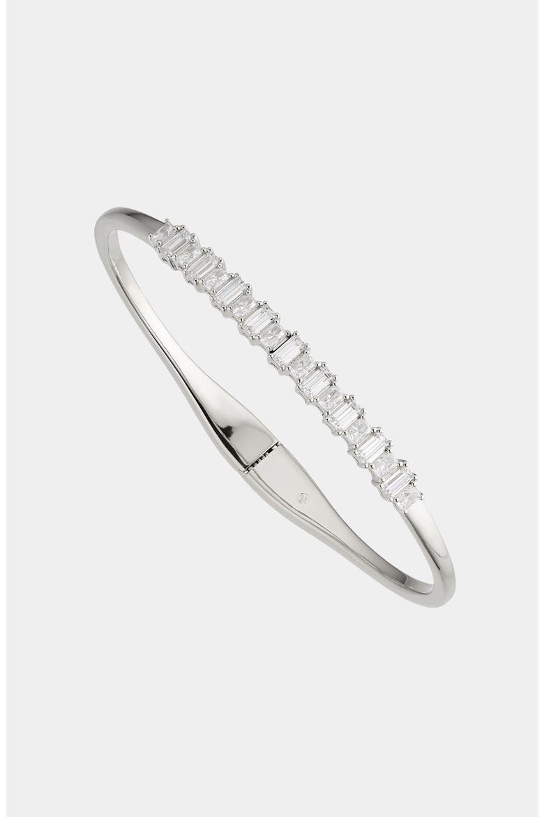 Chateau Cubic Zirconia Hinge Bracelet, Alternate, color, RHODIUM