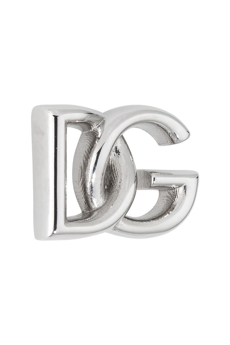 DG Stud Earrings, Alternate, color, SILVER