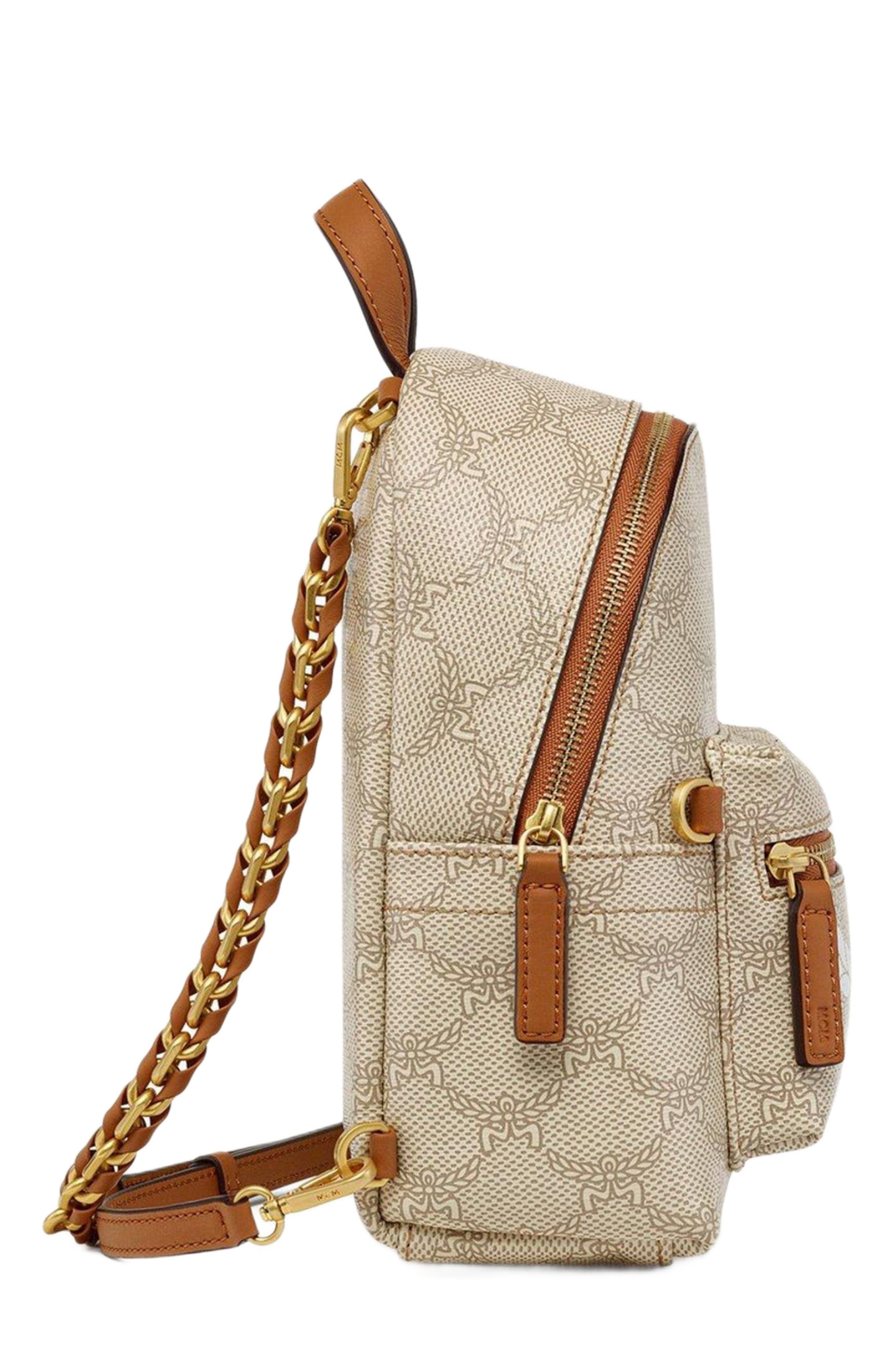 MCM Stark Bebe Boo Backpack in Lauretos, Alternate, color, 