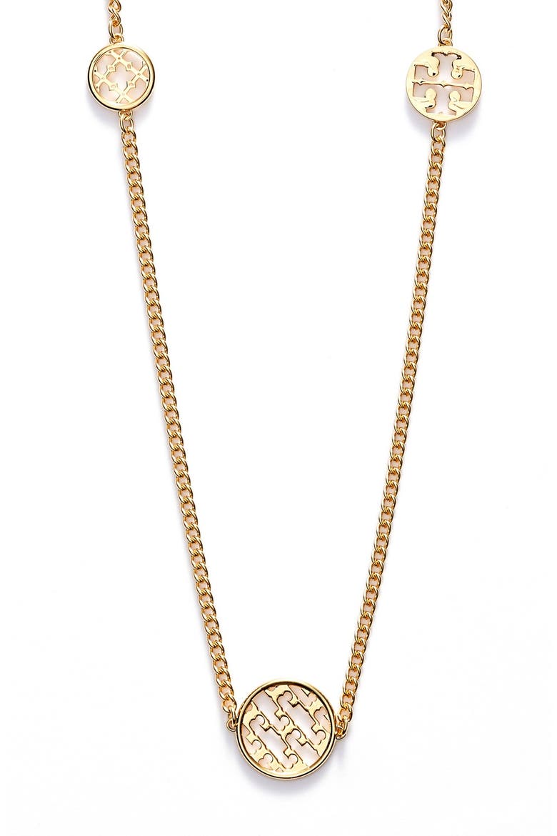 Long Station Necklace, Alternate, color, SHINY GOLD