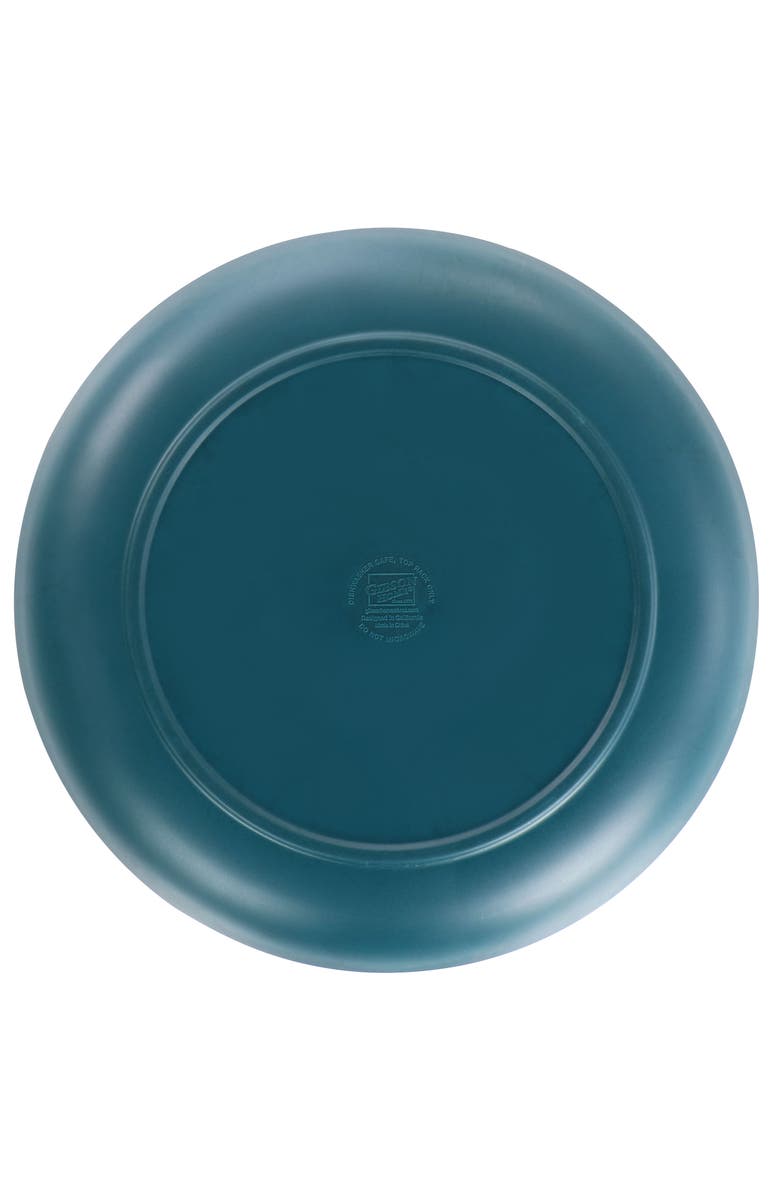 Gibson Home Rockabye 4 Piece Melamine Dinner Plate Set, Alternate, color, Dark Teal