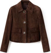 MANGO Selection Suede Button-Up Jacket