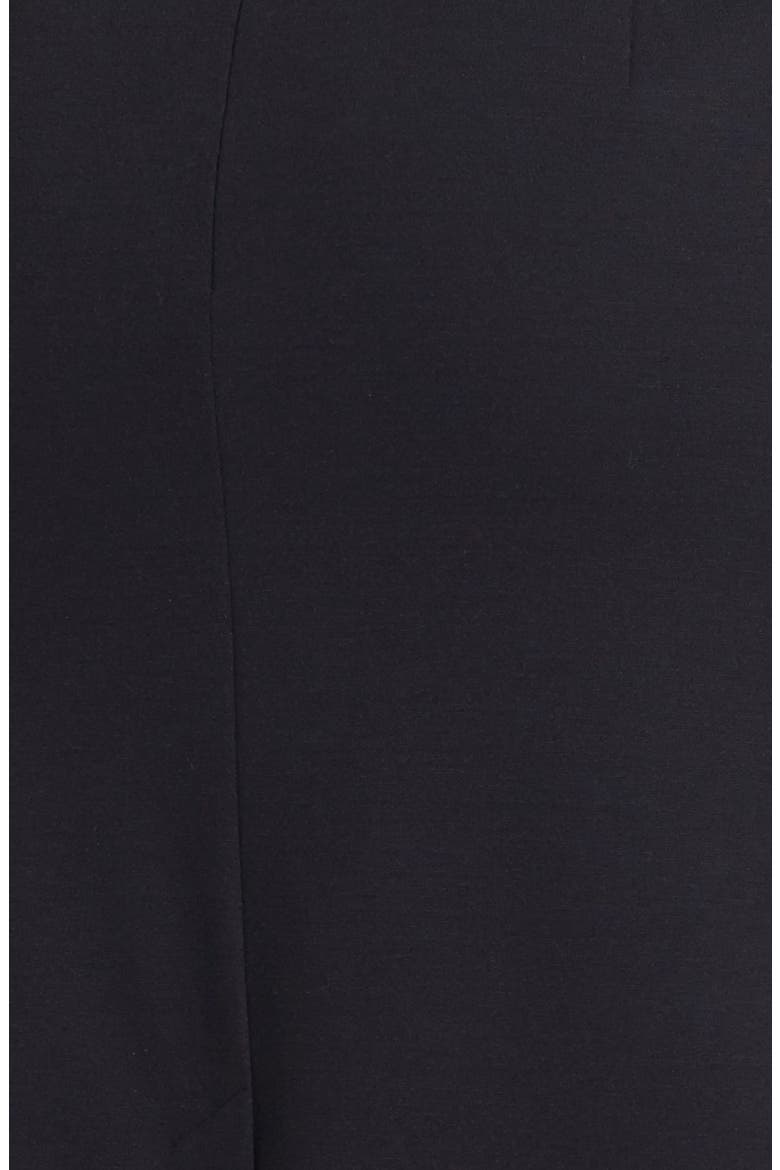 Faux Leather Trim Pencil Skirt (Nordstrom Exclusive), Alternate, color, RICH BLACK
