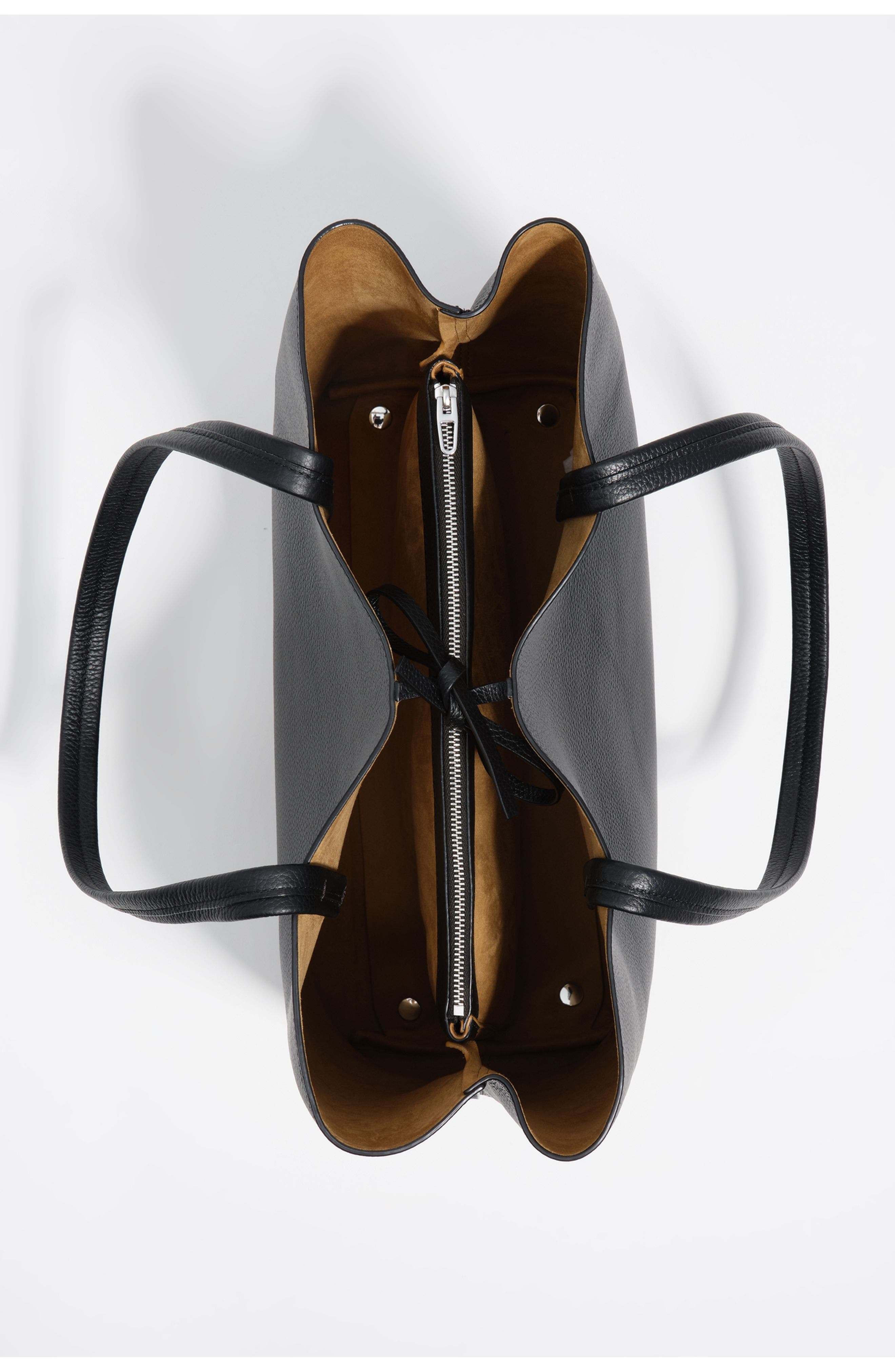 Bimba y Lola Leather Chihuahua Shopper Bag, Alternate, color, Black