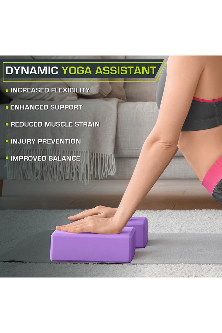 Foam Yoga Blocks, Alternate, color, Purple